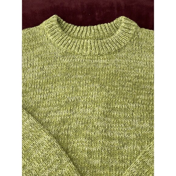 Goodthreads Women's Marled Long Sleeve Crewneck Sweater, Olive Marl Size Large - Picture 2 of 16